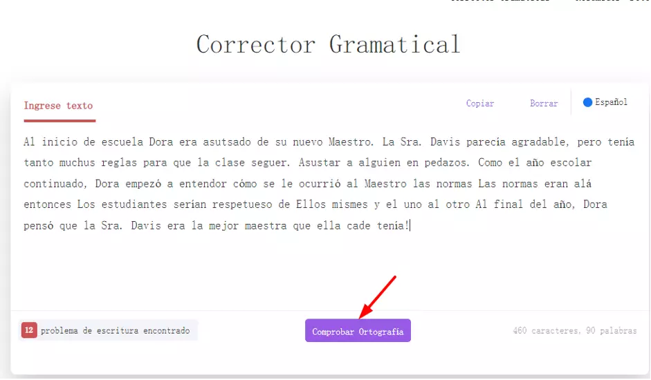 corrector gramatical online